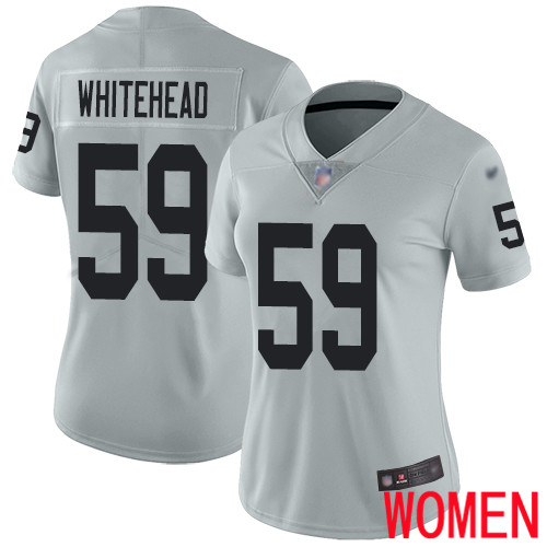 Oakland Raiders Limited Silver Women Tahir Whitehead Jersey NFL Football #59 Inverted Legend Jersey->youth nfl jersey->Youth Jersey